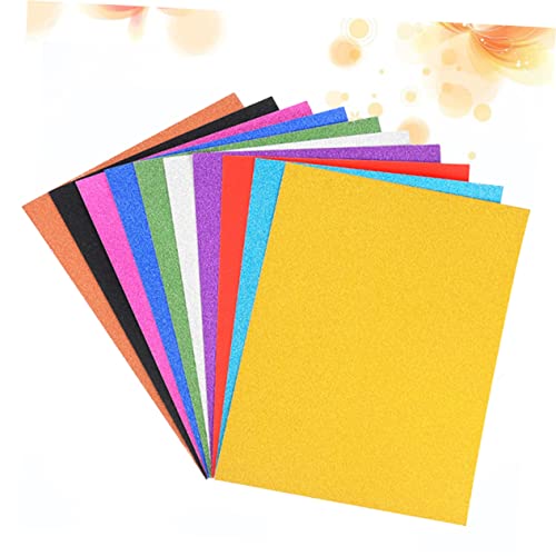 COHEALI 30 Stück Blatt Klebstoff kinder bastelset basteln für kinder schmuckschachtel toy metallisch schimmernder Karton schimmerndes Papier Bastelpapier-Aufkleber Aufkleberpapier Colorful von COHEALI