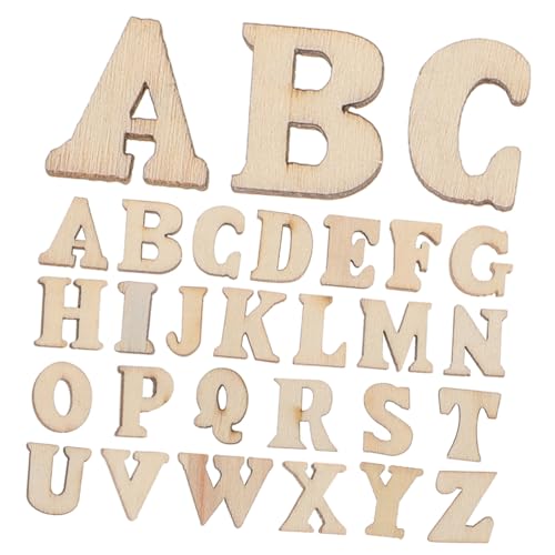 COHEALI 300 Stück Englische Holzbuchstaben Puzzle Deko Spielzeug Holz Liebe Zum Basteln Holzwörter Zum Basteln Holzscheiben Holzbuchstaben Zum Basteln Holzwand Alphabet von COHEALI