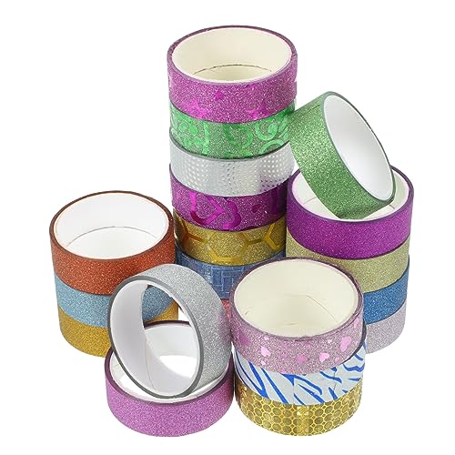 COHEALI 30St Glitzerband Washi-Klebeband dekoratives Washi-Tape Washi Tape abkleben wiederverwendbar klebeband the washi tape aufkleber selbstklebendes Washi-Tape Abdeckband opp papier von COHEALI