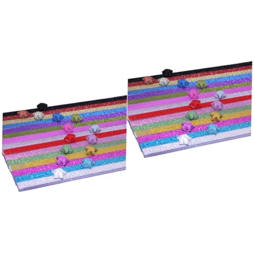 COHEALI 36 Packungen Sternfaltpapier bastelkasten bastel materialien craft paper endlospapier kraftpapier Regenbogen-Faltpapier Sternenpapier Glitzersternpapier Stern Papier machen von COHEALI