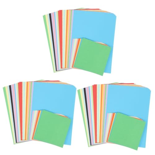 COHEALI 360 Blatt Farbiger Karton Zartes Bastelpapier Kinder Malen Papier Doppelseitiges Origami-papier Farbiges Papier Für Kinder Faltpapier Basteln Farbdruckerpapier Leeres Blatt von COHEALI