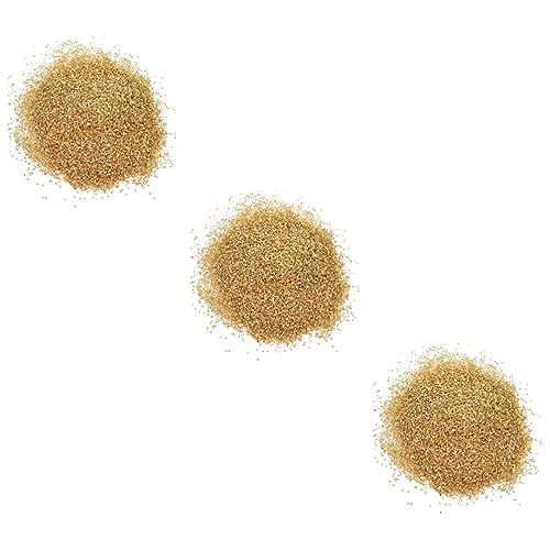 COHEALI 3St Bastel material Epoxy-Füller Farbperlen klobige Glitzerchips metallische Späne Nailart-Perlen scrabbook scrabook einmachgläser Bastelglas selber machen Glassplitter Golden von COHEALI