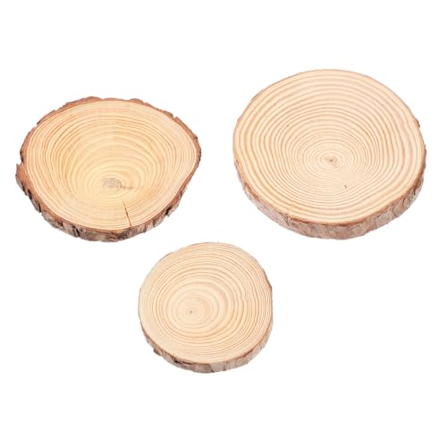 COHEALI 3St Holzspäne rustikale Untersetzer Tischdekorationen Couchtisch Tischdekoration naturholz home decor holzscheiben Kaffee Untersetzer kreative Untersetzer Chinesische Tanne Brown von COHEALI