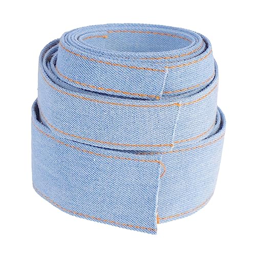 COHEALI 3St Jeansstreifen Geschenkband blaue Blumenhaarspange Bandana-Band blau dekoratives Band Schleife Hemd ribbon schienbeinschoner tape Haarnadel Zubehör Meter Stichband Denim Blue von COHEALI