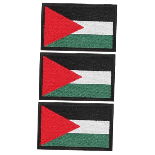 COHEALI 3st Palästinensische Armbinde Palästina-abzeichen Länderflaggen-patch Palästina-flagge-applikation Palästina-aufnäher Armband-abzeichen Aufnäher Mit Palästina-flagge Polyester von COHEALI