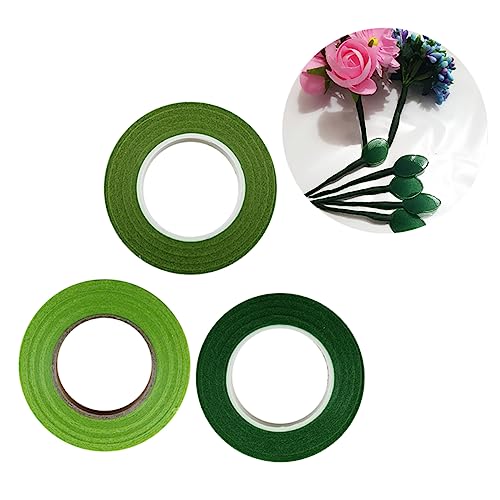 COHEALI 3st Washi-tape Selber Machen Dekoratives Klebeband Grüne Girlande Geschenkverpackungsband Farbiges Abdeckband Selbstgemachtes Abklebeband Grüne Blumenbänder Klebeband von COHEALI