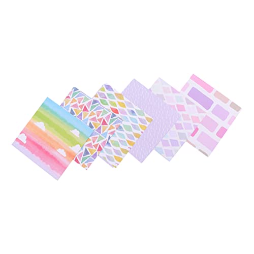 COHEALI 4 Packungen Buntes Aquarell Origami 15x15cm quadratisches Origami-Papier doppelseitiges Origami-Papier Origami-Projekte tapetenschere origami set quadratisches Papier DIY-Origami von COHEALI