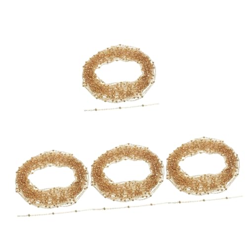 COHEALI 4 Rollen Rolle Kugelkette Haarnadelkette Halskettenketten für die Schmuckherstellung damenhalskette perlenkette schlüsselanhänger Klammer Choker-Kette Haarnadel DIY Kette Kupfer von COHEALI