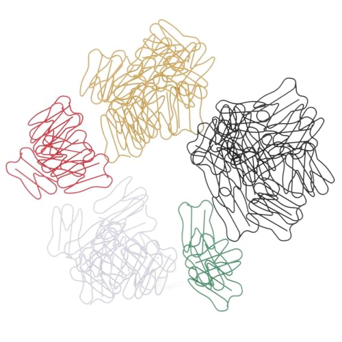 COHEALI 4 Sätze Büroklammern Aus Metall Zahnförmige Büroklammern Cartoon Büroklammern Beliebte Büroklammern Papierstift Partygeschenk Lesezeichen-clips Fotoclip Notizklammern 50 Stück * 4 von COHEALI