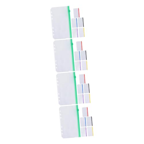 COHEALI 4 Sätze Loseblattbuch Aufbewahrungstaschen Für Karten 6-loch-ordnertaschen Aufbewahrungssack Storage Pockets Ordner Mit 6-loch-reißverschluss Praktische Aktentaschen 6 Stück * 4 von COHEALI