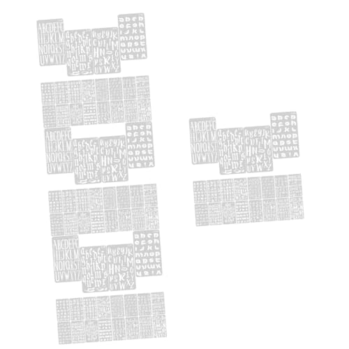 COHEALI 4 Sätze Vorlage Für Buchstaben Handwerk Schablone Buchstaben Schablone Journal-schablonen Zahlen Basteln Schablonen Buchstabenschablone Malschablonen Das Haustier Weiß 20 Blatt * 4 von COHEALI