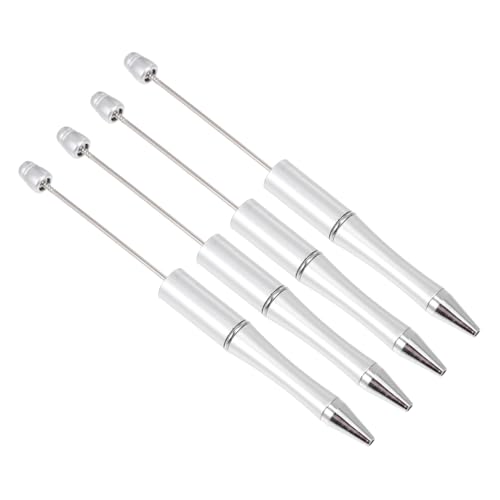 COHEALI 4 Stück Kugelschreiber mit Perlen Gelstifte für Kinder Neuheitsstifte für Kinder Gelmarkerstifte ballpoint pen kugelschreibermine Stifte selber machen Schreibstift Plastik Silver von COHEALI