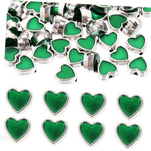 COHEALI 400 Stk Perlensets schmuck personalisiert schmucksteine Halskette lose Perle Liebesperlen zur Schmuckherstellung piercing zubehör Abstandsperlen Perlenketten-Set Legierung Green von COHEALI