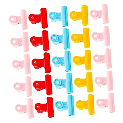 COHEALI 40St Binderclip Beutelverschlussklammern Clips für Lebensmittelbeutel Mini-Scharnierclips Miniclips kleiner Taschenclip - Farbenfrohe Binder Clips Papierhalter Büroklammer von COHEALI