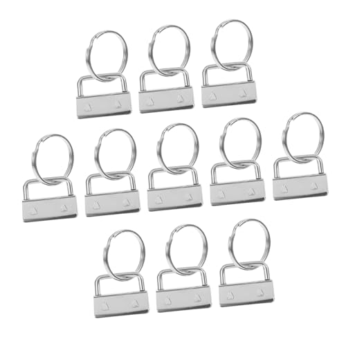 COHEALI 40st Schlüsselanhänger-gurtbandclip Armband-schlüsselanhänger Schlüsselanhänger-kit Armbandclip Schlüsselanhänger Aus Metall Taschenherstellung Schwanzclips Bundclips Silver Eisen von COHEALI