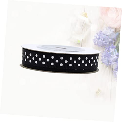 COHEALI 5 Rollen 5 Partydekoration Handwerk gepunktetes Band Geschenkband kräuseln Glitzerbandverpackung Bastler dirndl schwarz seidenband hochzeitsdeko Verpackungsband Black von COHEALI