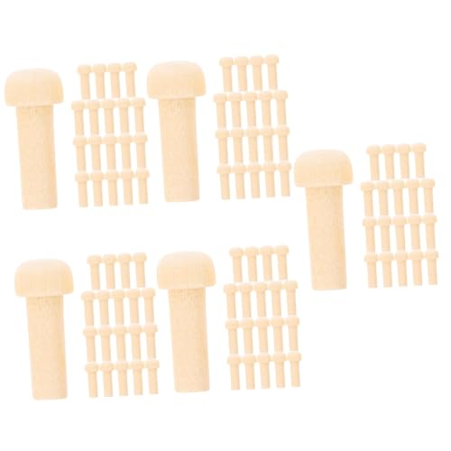 COHEALI 5 Sätze 5 Sets Holzspielzeug DIY Bastelstifte Achsstifte Für Bastelarbeiten Holz Achsstifte Holzstift Zubehör Unvollendete Holzstifte DIY Holzstifte DIY Zubehör 20 Stück * 5 von COHEALI