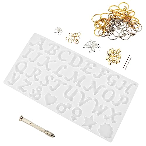 COHEALI 5 Sätze Alphabet-Die-Set DIY zubehör Schmuck-Kits Ohrringformen buchstaben anhänger buchstaben kettenanhänger Form für Schlüsselanhänger handwerk herstellung von formen Legierung von COHEALI