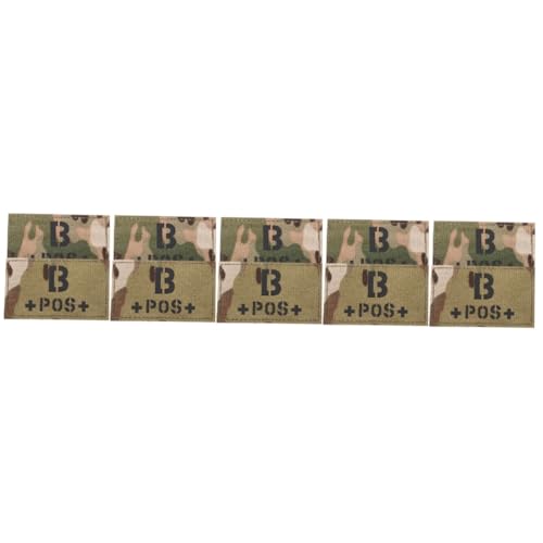 COHEALI 5 Sätze Blutgruppenpflaster Kampfanzug Uniform Notaus Soldat Blutgruppen-armband Reflektierender Aufnäher Militärische Blutgruppenabzeichen Tarn-blutgruppen-patch Nylon 2 Stück * 5 von COHEALI