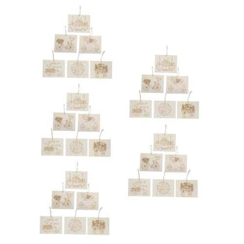 COHEALI 5 Sätze Holzhandwerk Ausschnitte Bemalen Holzschmuck Zum Bemalen Tiere Aus Holz Hängende Ornamente Aus Holz Holzausschnitte Zum Basteln Fischausschnitte Aus Holz Beige 12 Stück * 5 von COHEALI