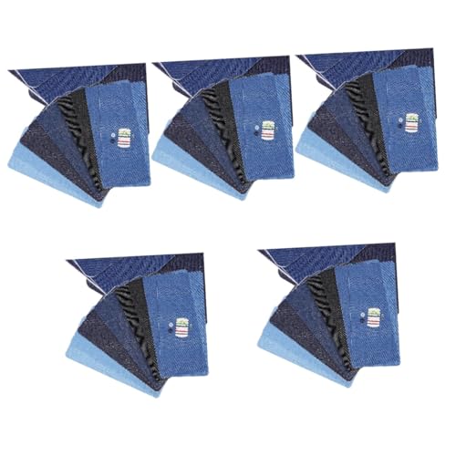 COHEALI 5 Sätze Jeansflicken Zum Aufbügeln Applikationen Für Kleidung Kleidungsstück-patch-aufkleber Denim-patches Stoffaufnäher Aufnäher Für Jeans Jeans-patches Baumwolle 10 Stück * 5 von COHEALI