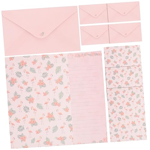 COHEALI 5 Sätze Schreibpapier briefumschläge set hochzeitseinladung briefpapier set Briefpapier im Vintage-Stil stationäre Versorgung elegante briefpapiere Retro-Briefpapier Rosa von COHEALI