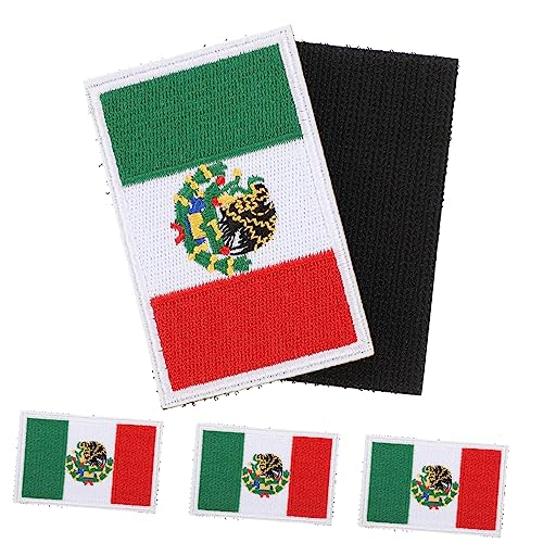 COHEALI 5 Stück Bestickte Stoff Patches Zum Aufnähen Mini Nationalflagge DIY Patches Länder Stoffaufkleber Für Kleidung Nationalflaggen Patch Mexikanische Flagge Weste von COHEALI