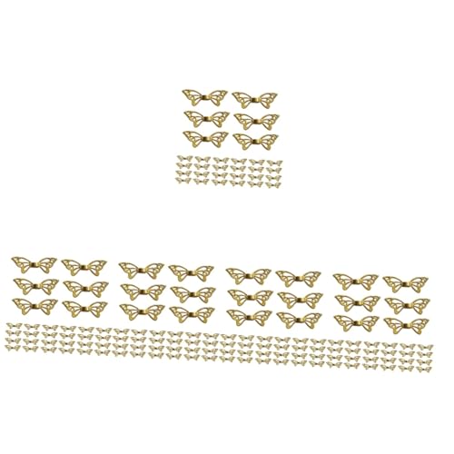 COHEALI 500 Stk Schmetterling-anhänger Moderner Schmetterlingsanhänger Unisex-schmetterlingsanhänger Schmetterlingsanhänger Für Diy-schmuck Weibliche Halskette Legierung Golden von COHEALI