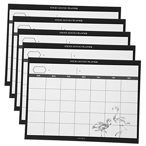 COHEALI 5St Haftnotiz akademischer Planerkalender Agenda Notizblock Desktop-Planer-Notizblock Wandkalender-Planer desk calendar studienplaner kleine Schreibblöcke Agenda-Notizblock Papier von COHEALI