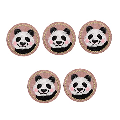 COHEALI 5St sticksticker nähen Reparaturflicken für Jeans Panda-Applikation Kleiderdekore aufnäher für jacke aufbügler für jacken Nähpflaster Stickerei-Panda-Patch Polyester Colorful von COHEALI