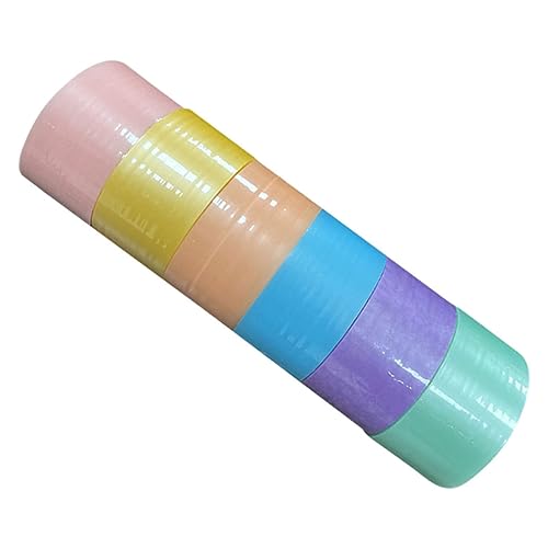 COHEALI 6 Rollen Klebriges Ballband Farbige Washi-tapes Doppelseitiges Klebeband Strapazierfähig Alte Washi-tapes Nano-tape-farben Klebrige Kugelbänder Rollband Klebeband Farbig Plastik von COHEALI