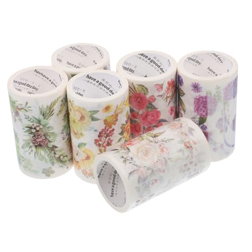 COHEALI 6 Rollen Washi Tape Blumen-washi-tape Abdeckband Breites Washi-tape Kawaii Washi-klebeband Diy Washi Tape Washi Tape Abkleben Bastelband Washi-tape Dünn Japanisches Papier von COHEALI