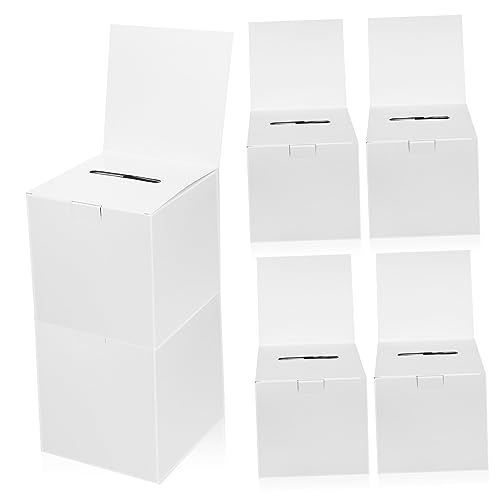 COHEALI 6 Stück Kartons Tombola-Boxen storage boxes aufbwahrungs-box Abstimmungsbox faltboxen Tombola-Korb Spitzenglas mit Schlitzwürfel Tombola-Körbe Tombolaboxen für Tickets Papier von COHEALI