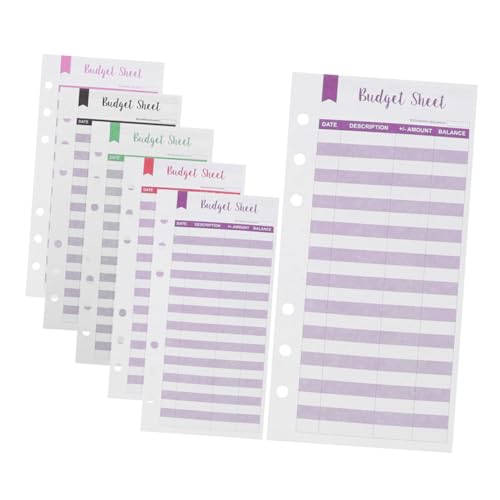 COHEALI 60 Blatt Budget-tracking-karte Challenge-tracker Kostenbudget-tracker Preisgünstige Ordnereinlagen Geldsparende Nachfüllungen Für Ordner Kassenbuch-budgetkarten Budgetplaner Papier von COHEALI