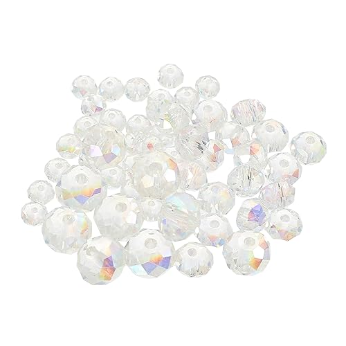 COHEALI 60st Transparente Ab-farbige Perlen Charms-perlen Strass-accessoires Halskette Mit Strasssteinen Perlen Zur Herstellung Von Armbändern Edelsteinperlen Rondelle Abstandsperlen Glas von COHEALI