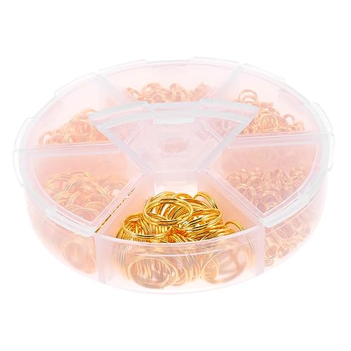 COHEALI 690 Stk Band Kleine Biegeringe Kleiner Ring Sprungringöffner Handwerk Springen Zubehör Zur Schmuckherstellung Choker-charme Reparaturset Für Halsketten Halskette Ringe Eisen Golden von COHEALI