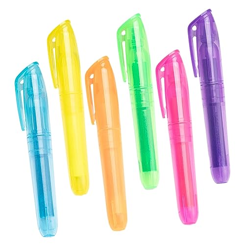 COHEALI 6St graffiti stifte grafitti stift leuchtschilder Graffiti-Stift fluoreszierende stifte gilbe lesezeichen kleiner Textmarker Schreibstifte zum Journaling Scrapbook-Marker Plastik von COHEALI