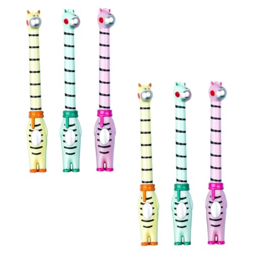 COHEALI 6st Gel Stift Dekorativer Stift Schwarzer Gelstift Giraffen-kugelschreiber Schöner Stift Giraffe Stift Cartoon-stifte Pferd Bleistifte Neuheit Briefpapier Zeichenstifte Plastik von COHEALI