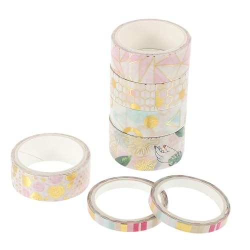 COHEALI 7 Rollen Japanisches Papier Kawaii Washi Tape Washi Masking Tape Masking Tape Für Scrapbook Süßes Dekoratives Klebeband von COHEALI