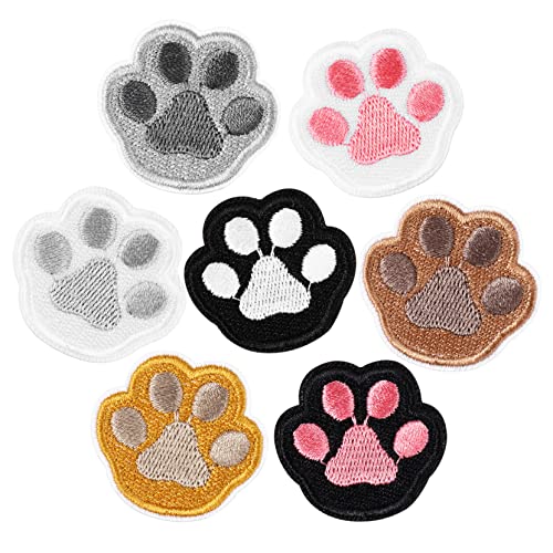 COHEALI 7 Stk süße Hundepfote repair patch rucksack patch selbstklebende flicken Rucksack Aufnäher Hundeaufkleber Namensaufnäher für Kleidung Aufnäher für Rucksäcke Patches nähen Polyester von COHEALI