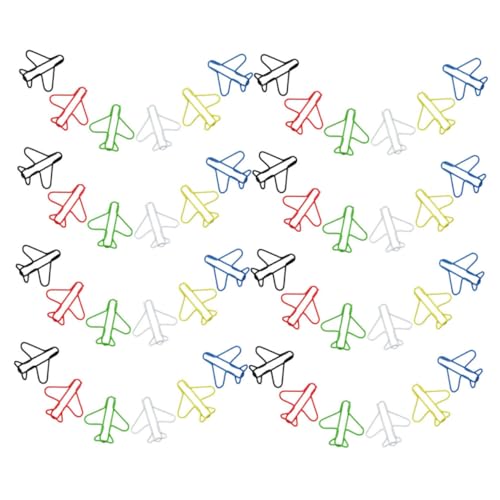 COHEALI 70 Stück Flugzeug-büroklammer Neuartige Büroklammern Unregelmäßige Büroklammern Neuheitsclip Zum Organisieren Von Dokumenten Datei Büroklammern Kunststoffbeschichtete Leitung von COHEALI