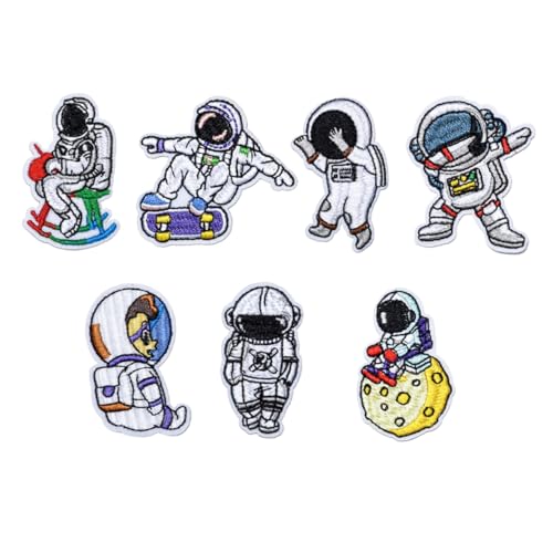 COHEALI 7St Stickereiflecken Astronautenapplikation Outfitt Zubehör für Planetenflecken reparaturflicken astronaut aufnäher kleidungsflicken selber machen dekorative Patches Vlies von COHEALI