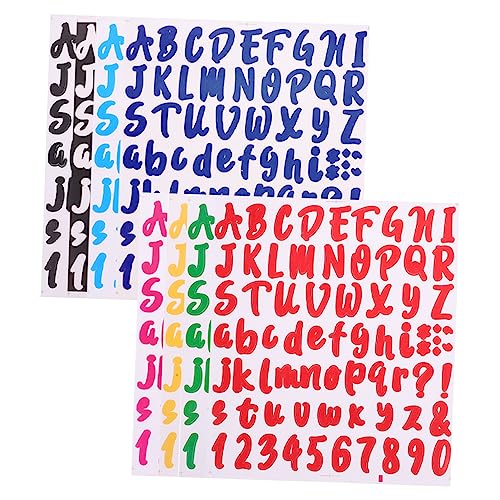 COHEALI 8 Blätter Alphabet-Aufkleber-Tags Glitzeraufkleber Buchstaben-Alphabet-Aufkleber buchstaben aufkleber scrapbooking sticker deko Aufkleber für den Briefkasten Postfach Briefe PVC von COHEALI