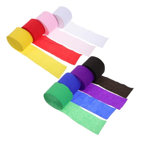 COHEALI 8 Rollen Mehrfarbige Krepppapier Rollen Regenbogen Krepppapier Luftschlangen Bunte Party Luftschlangen Für Abschlussfeier Geburtstag Hochzeit Party Dekoration Gastgeschenke von COHEALI