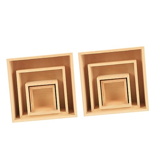 COHEALI 8 Stück Aus Holz Ohne Deckel Desktop Aufbewahrung Organizer Kleinigkeiten Behälter Zuhause Kleinigkeiten Hüllen Desktop Organizer Schmuck Organizer von COHEALI