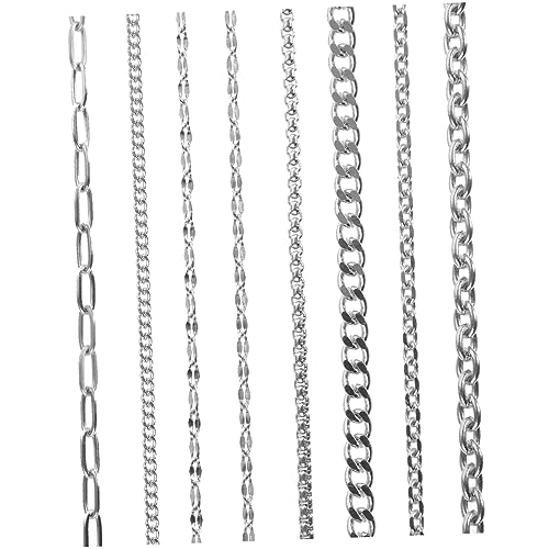COHEALI 8 Stück Bastelkette Zum Selbermachen Schmuckzubehör Schmuckzubehör Für Die Schmuckherstellung Anhängerkette Schmuckketten Für Die Schmuckherstellung Schlangenketten von COHEALI