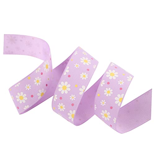 COHEALI 8St 25mm kleines Gänseblümchen-Gewinde band Zierband Band für Blumenstrauß Hochzeitsverpackungsband Geschenkband Blumenband ribbon Polyester Band für DIY Polyesterband von COHEALI