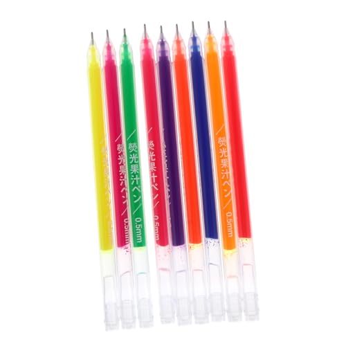 COHEALI 9st Farbiger Gelstift Färbender Gelstift Textmarker Stifte Farbige Stifte Cartoon-kugelschreiber Zeichenstift Rollerstift Bezaubernde Gelstifte Studenten Gelstift Plastik Colorful von COHEALI