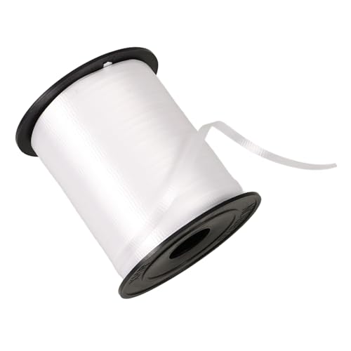 COHEALI Ballonband Geschenkband Verpackungsband Wickelband Blumensträuße Band Banddekor Kräuselband Zum Einwickeln Gelbes Band Glänzendes Kräuselband Haarschleifen Band Weiß Pvc von COHEALI