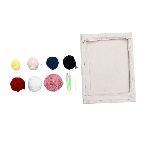 COHEALI Bastelwerkzeug Für Kinder Kinderteppiche Roving-kit Aus Wolle Handstickerei-kits Stickwerkzeuge Stickrahmen Punch-needle-stickerei Stanznadel-stickset Nadelfilzen Starter-kit Rosa von COHEALI